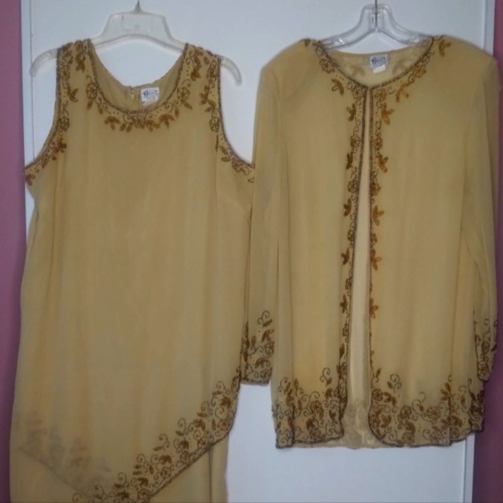 Gunit Beaded Dress with Jacket